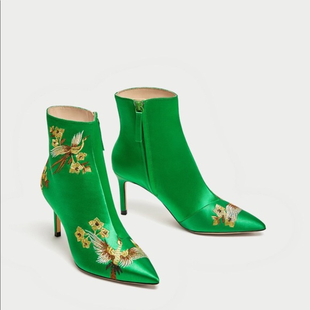 Zara embroidered boots
